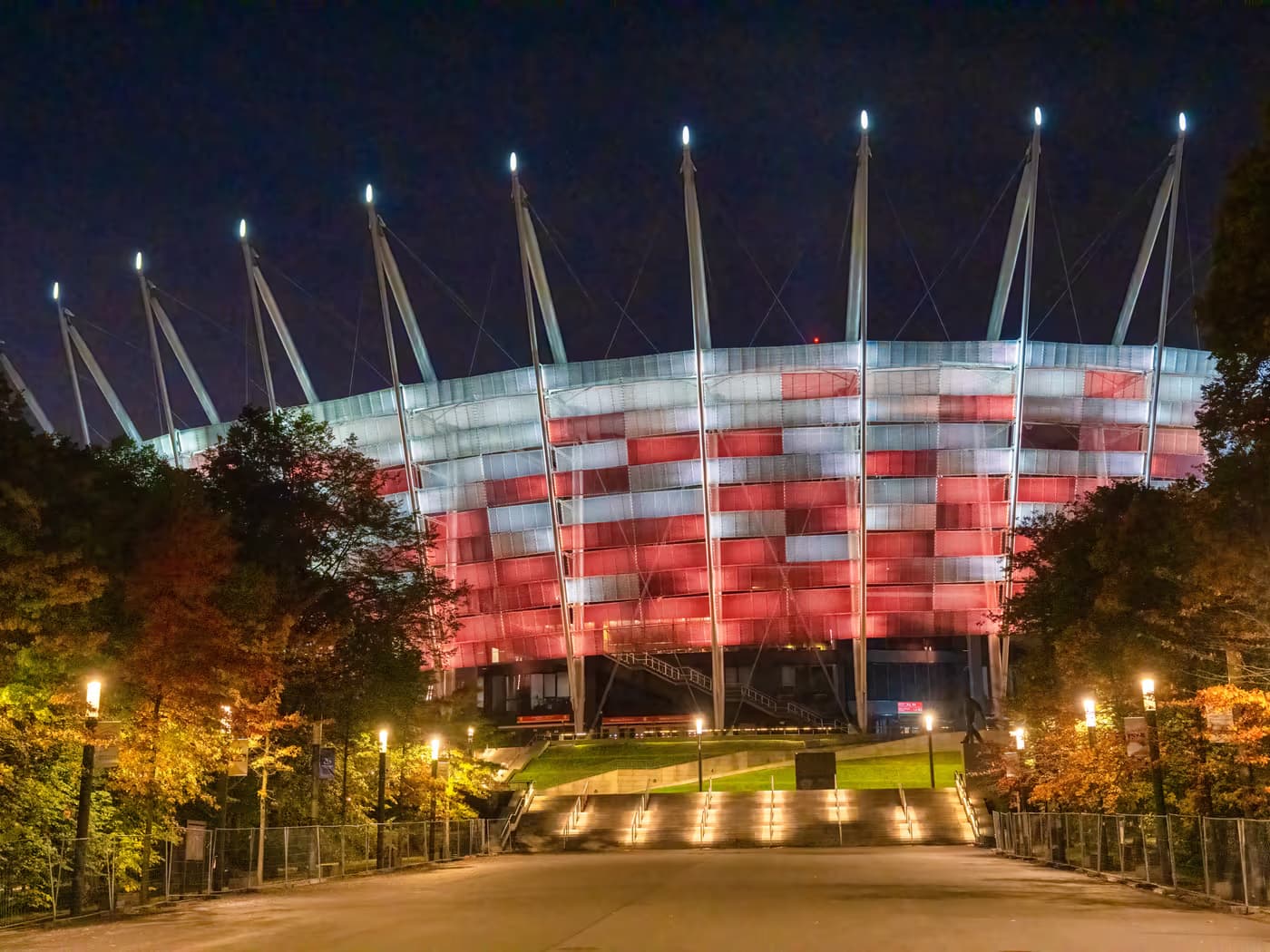 Grzejniki elektryczne w obiekcie Stadion Narodowy